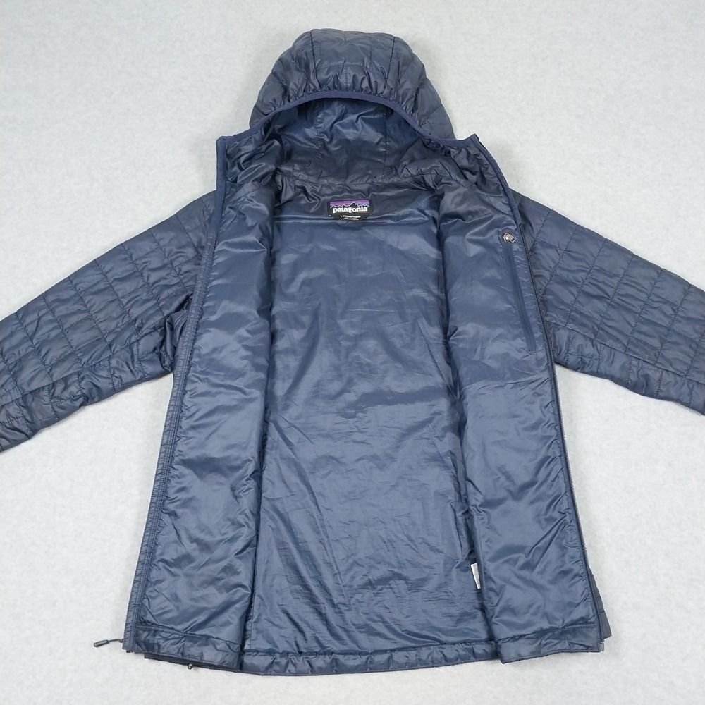 Patagonia Nano Puff Hoody Womens Large Classic Navy Jacket Primaloft Packable - Picture 3 of 16